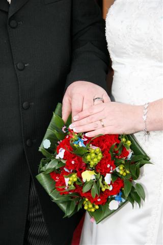 Rings and Flowers by Philip Wood Wedding Photographer Northwich Cheshire 